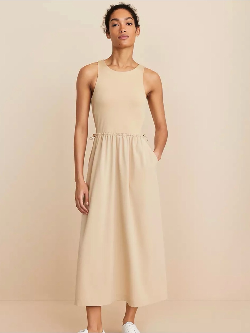 LOFT Lou & Grey Side Bungee Pocket Midi Dress - Picture 1 of 11